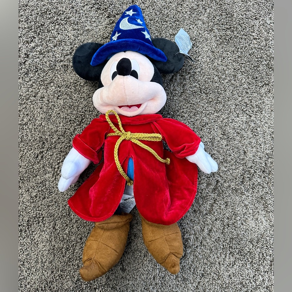 NWT Mickey Mouse Wizard Plush 24” Toy Sorcerer’s Apprentice Fantasia